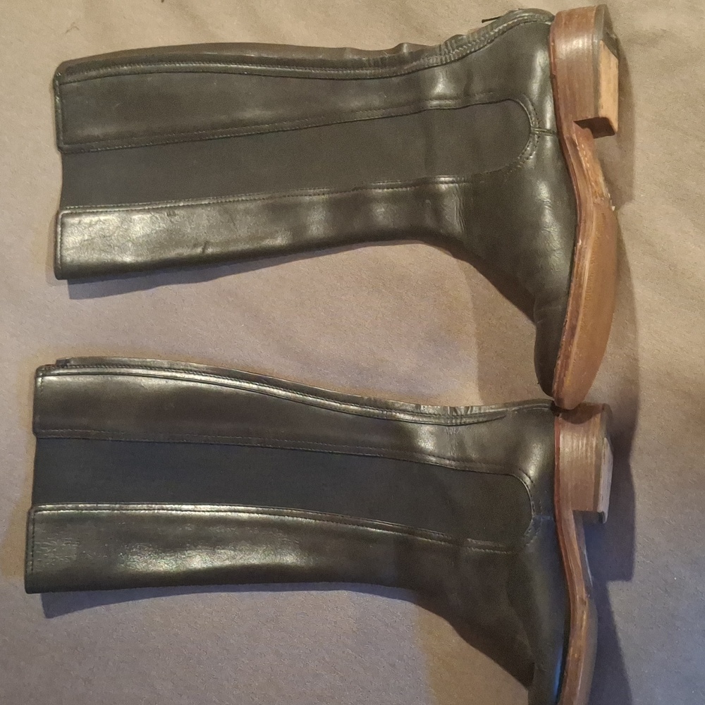 CELINE Black Leather Knee-High Boots - Picture 6 of 6